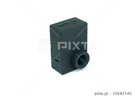 Camera Action Cam isolated on white background. 33682540