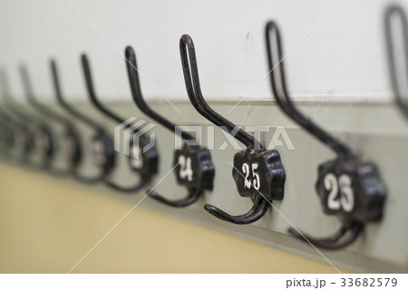 Old fashioned coat rack. Old fashioned coat rack. 33682579