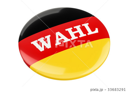Badge Wahl, "election" inscription concept Badge Wahl, "election" inscription concept 33683291
