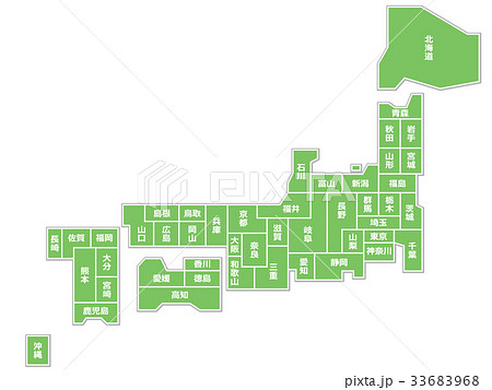 日本地図のイラスト素材