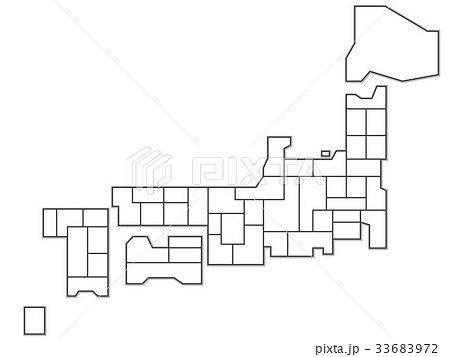 日本地図のイラスト素材 33683972 Pixta