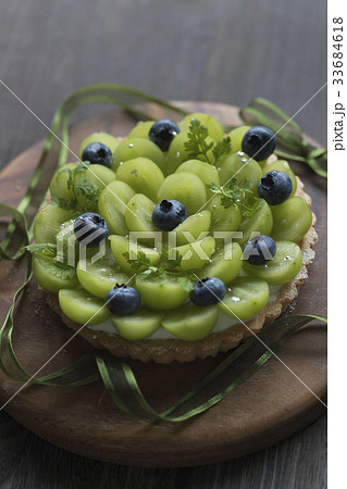 マスカットとブルーベリーのタルト 33684618