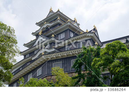 岡山城の天守 33686264