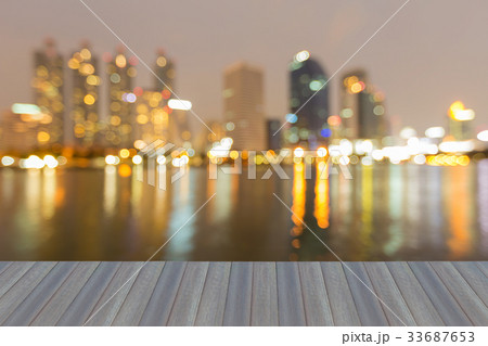 Night blurred bokeh office building downtown Night blurred bokeh office building downtown 33687653