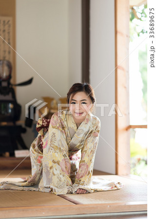 The girl cute with japanese yukata The girl cute with japanese yukata 33689675