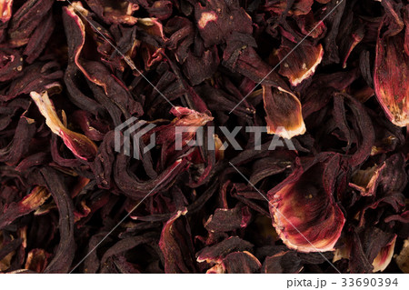 Heap of aromatic Hibiscus tea 33690394
