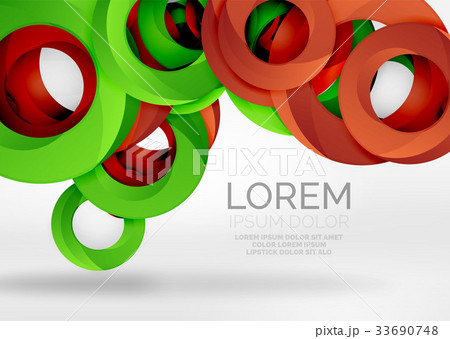 Modern 3d ring vector abstract background 33690748