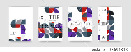 Set of brochure cover templates Set of brochure cover templates 33691318