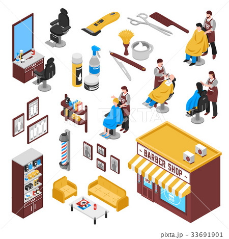 Isometric Barbershop Set Isometric Barbershop Set 33691901