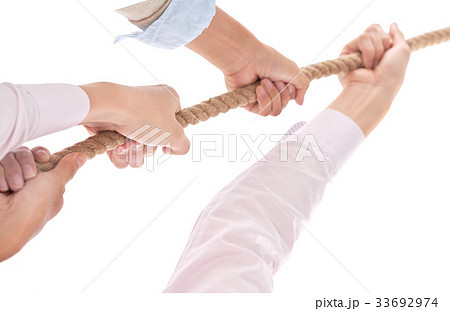Tug of war as element of teamwork 33692974