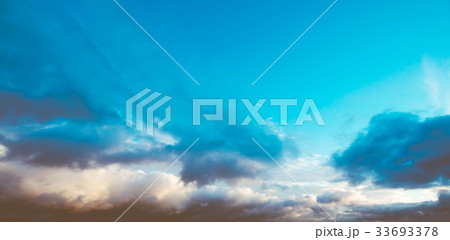 Sky and clouds beautiful summer 33693378