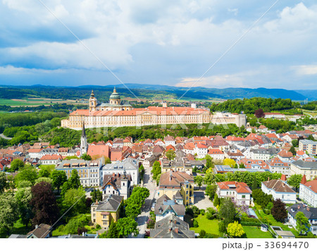 Melk Monastery aerial view 33694470