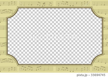 簡單的樂譜風格框架模板 33694745