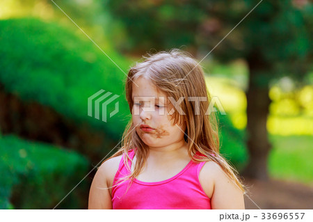 little girl walking park. playing on the playground little girl walking park. playing on the playground 33696557