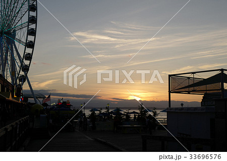 シアトル・ベイエリアの夕陽 シアトル・ベイエリアの夕陽 33696576