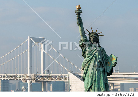 Statue of Liberty in Odaiba, Japan. 33697372