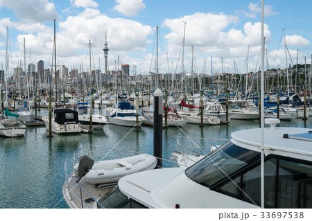 Yacht at Harbour in Auckland, New Zealand Yacht at Harbour in Auckland, New Zealand 33697538