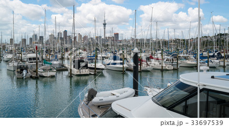 Yacht at Harbour in Auckland, New Zealand Yacht at Harbour in Auckland, New Zealand 33697539