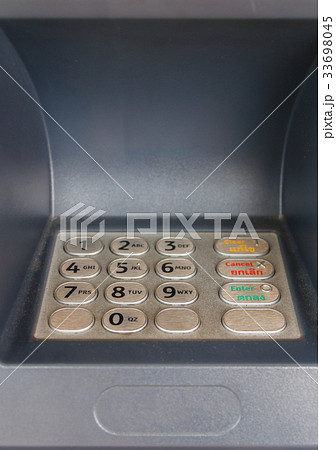 ATM machine keypad numbers 33698045