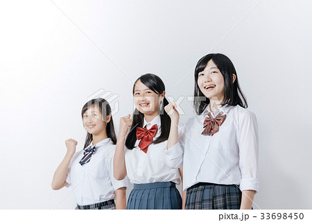 女子中高生 白バック 女子中高生 白バック 33698450