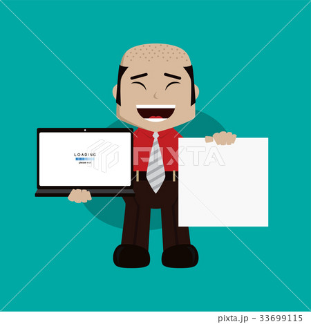businessman manager at work holding laptop businessman manager at work holding laptop 33699115
