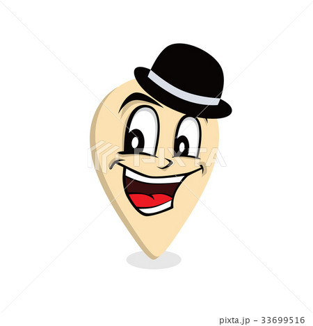 gentleman map pin locator - location marker vector 33699516