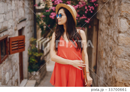 pretty brunette outdoors pretty brunette outdoors 33700661