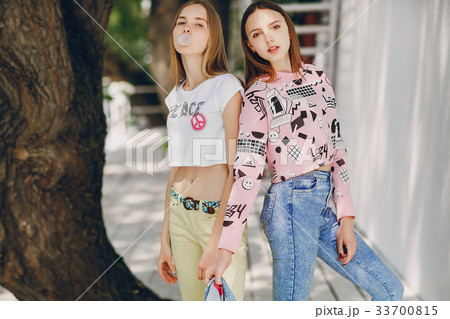 young model on the street young model on the street 33700815