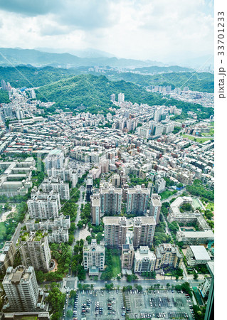 city bird eye view from taipei 101, Taiwan city bird eye view from taipei 101, Taiwan 33701233
