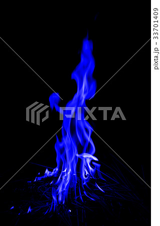 Abstract blue fire flames on dark background. Abstract blue fire flames on dark background. 33701409