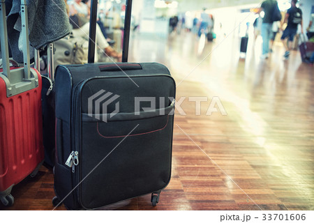 close up on luggage at the airport 33701606