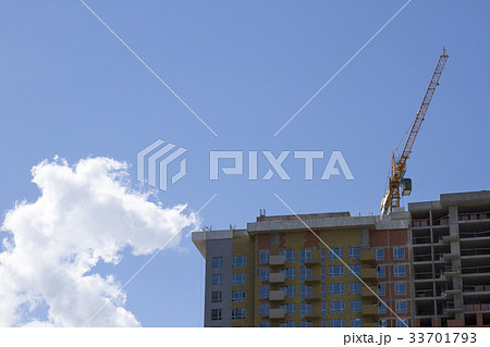 Construction, high-rise, building tower crane Construction, high-rise, building tower crane 33701793