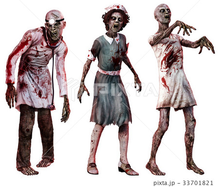 Zombies in hospital clothes 33701821