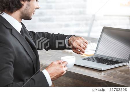 Business man working in the office job concept 33702298