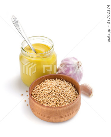 mustard sauce collection on white mustard sauce collection on white 33702374
