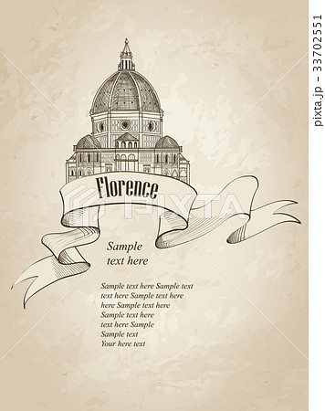 Florence city landmark. Travel Italy background. Florence city landmark. Travel Italy background. 33702551
