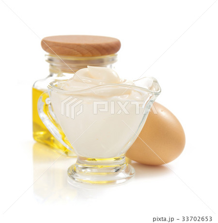 mayonnaise sauce on white background mayonnaise sauce on white background 33702653