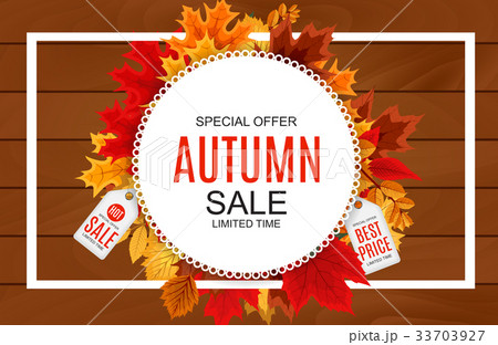 Abstract Vector Illustration Autumn Sale 33703927