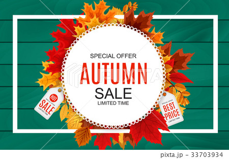 Abstract Vector Illustration Autumn Sale Abstract Vector Illustration Autumn Sale 33703934