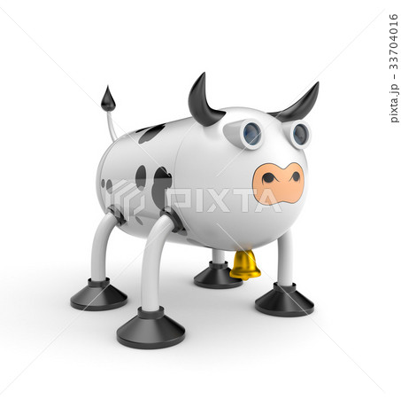 Bull robor or may be cow. Cute character 33704016