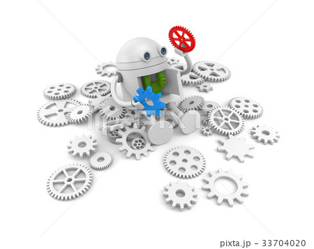 Robot with details of its mechanism 33704020