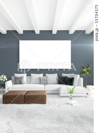 Vertical modern interior bedroom or living room 33704375
