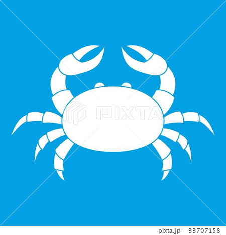 Raw crab icon white Raw crab icon white 33707158