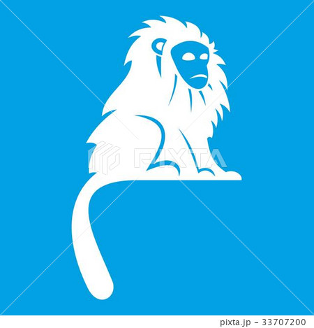 Hairy monkey icon white Hairy monkey icon white 33707200