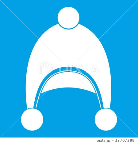 Warm hat icon white Warm hat icon white 33707299