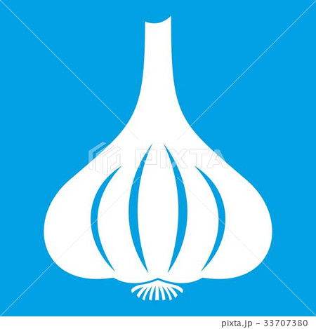 Garlic icon white 33707380