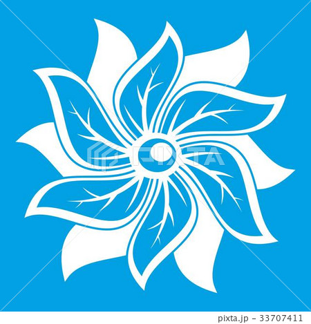 Flower icon white 33707411