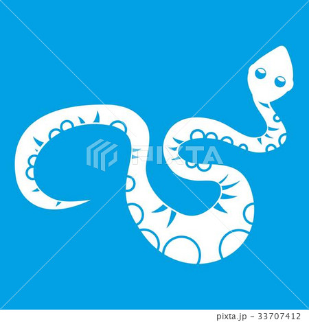 Snake icon white 33707412