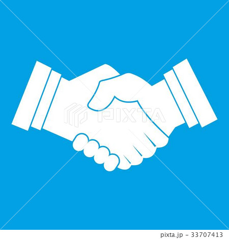 Business handshake icon white 33707413