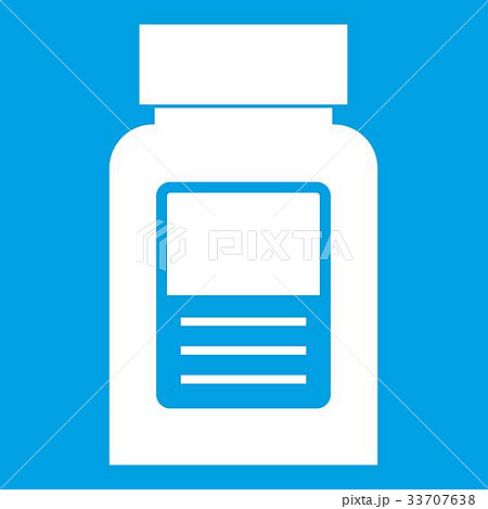 Medicine bottle icon white 33707638